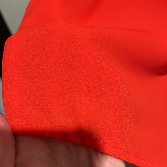 Banana Republic red/orange summer dress. Size 2 lines with pockets. EUC - Picture 7 of 7